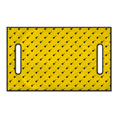 Yellow And Black Dart Pattern Print Golf Cart Seat Cover
