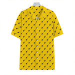 Yellow And Black Dart Pattern Print Hawaiian Shirt