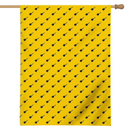 Yellow And Black Dart Pattern Print House Flag