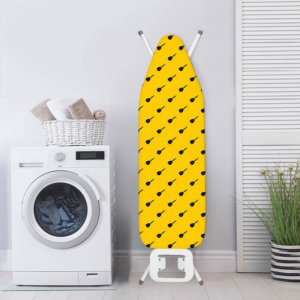 Yellow And Black Dart Pattern Print Ironing Board Cover