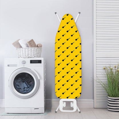Yellow And Black Dart Pattern Print Ironing Board Cover
