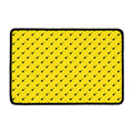 Yellow And Black Dart Pattern Print Kitchen Mat