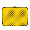 Yellow And Black Dart Pattern Print Laptop Sleeve