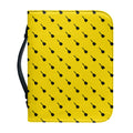 Yellow And Black Dart Pattern Print Leather Bible Cover