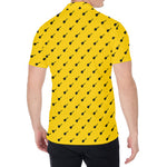 Yellow And Black Dart Pattern Print Men's Shirt