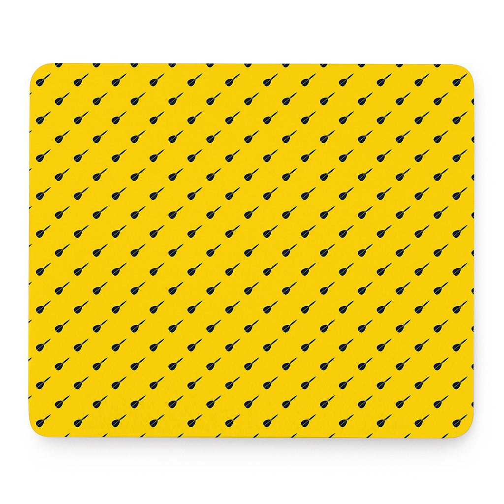 Yellow And Black Dart Pattern Print Mouse Pad