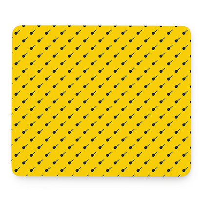 Yellow And Black Dart Pattern Print Mouse Pad