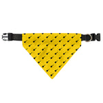 Yellow And Black Dart Pattern Print Over The Collar Dog Bandana