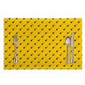 Yellow And Black Dart Pattern Print Placemat