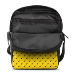 Yellow And Black Dart Pattern Print Rectangular Crossbody Bag