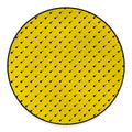 Yellow And Black Dart Pattern Print Round Floor Mat