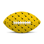 Yellow And Black Dart Pattern Print Rugby Ball