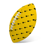 Yellow And Black Dart Pattern Print Rugby Ball