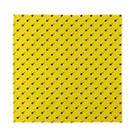 Yellow And Black Dart Pattern Print Silk Bandana