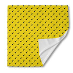 Yellow And Black Dart Pattern Print Silk Bandana
