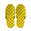 Yellow And Black Dart Pattern Print Slippers