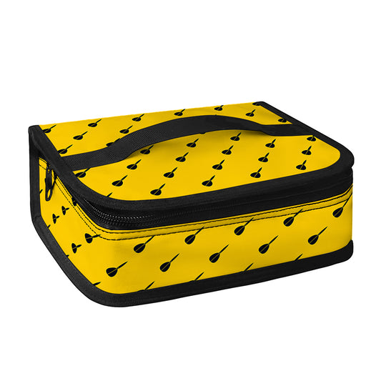 Yellow And Black Dart Pattern Print Small Lunch Bag