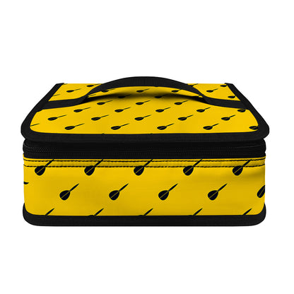 Yellow And Black Dart Pattern Print Small Lunch Bag