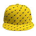 Yellow And Black Dart Pattern Print Snapback Cap