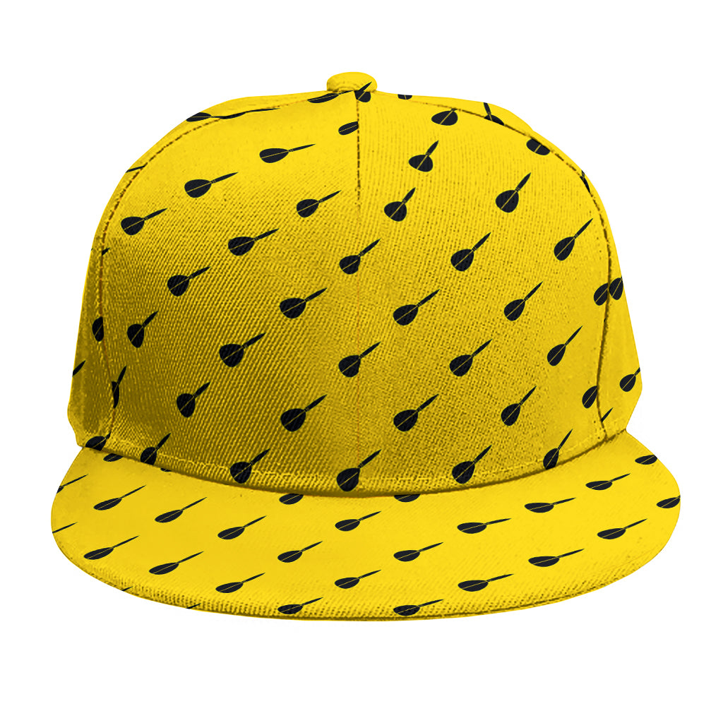 Yellow And Black Dart Pattern Print Snapback Cap