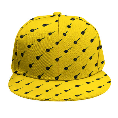 Yellow And Black Dart Pattern Print Snapback Cap
