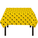 Yellow And Black Dart Pattern Print Tablecloth