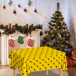 Yellow And Black Dart Pattern Print Tablecloth