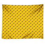 Yellow And Black Dart Pattern Print Tapestry