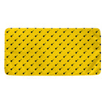 Yellow And Black Dart Pattern Print Towel