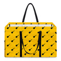 Yellow And Black Dart Pattern Print Utility Tote Bag