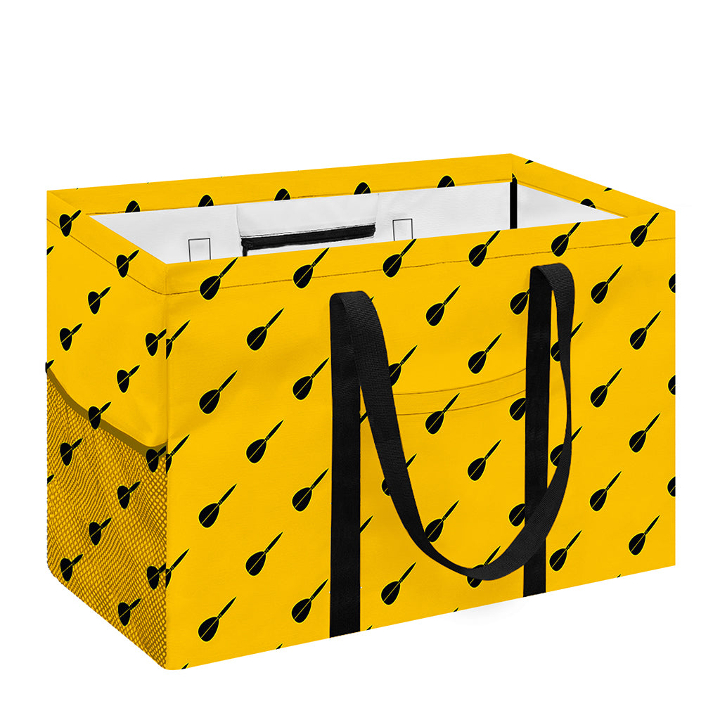 Yellow And Black Dart Pattern Print Utility Tote Bag