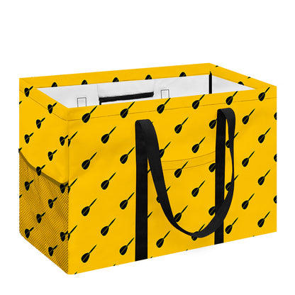 Yellow And Black Dart Pattern Print Utility Tote Bag