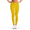Yellow And Black Dart Pattern Print Women's Leggings