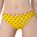 Yellow And Black Dart Pattern Print Women's Panties