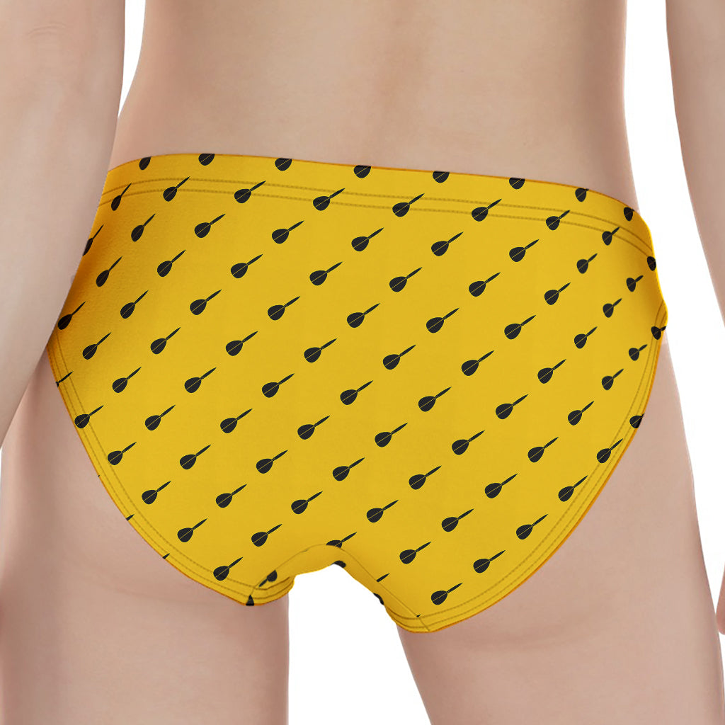 Yellow And Black Dart Pattern Print Women's Panties