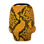 Yellow And Black Snakeskin Print Baby Seat Cover