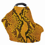 Yellow And Black Snakeskin Print Baby Seat Cover