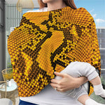 Yellow And Black Snakeskin Print Baby Seat Cover