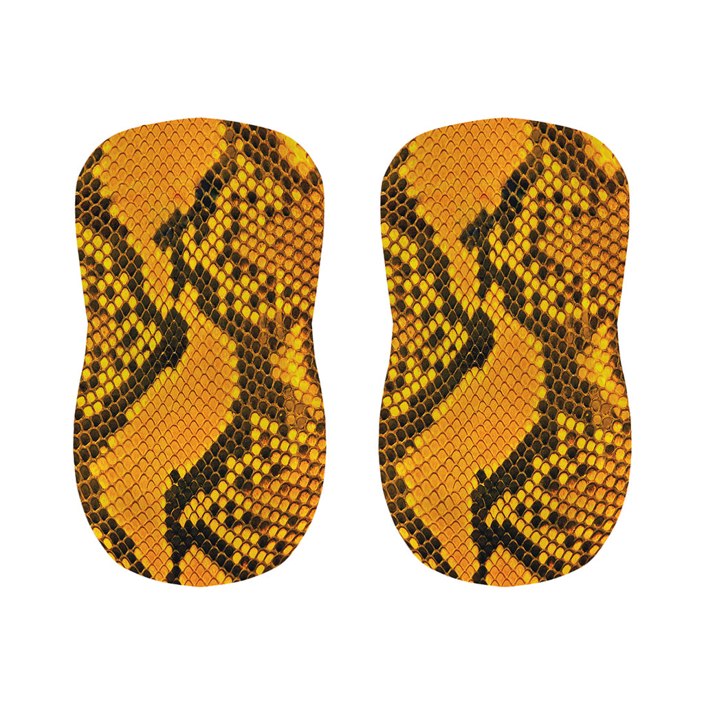 Yellow And Black Snakeskin Print Bar Stool Covers