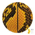 Yellow And Black Snakeskin Print Basketball