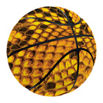 Yellow And Black Snakeskin Print Basketball