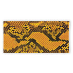 Yellow And Black Snakeskin Print Beach Towel