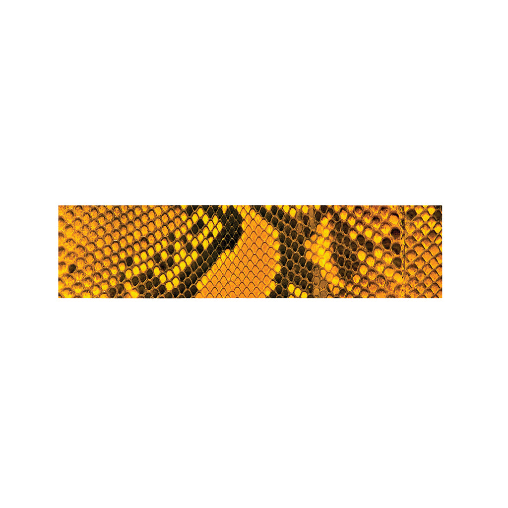 Yellow And Black Snakeskin Print Bed Runner
