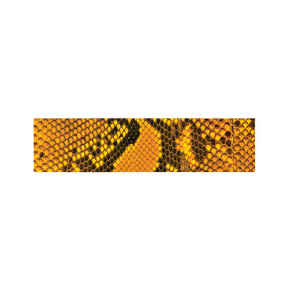 Yellow And Black Snakeskin Print Bed Runner