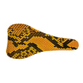 Yellow And Black Snakeskin Print Bicycle Seat Cover