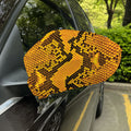 Yellow And Black Snakeskin Print Car Side Mirror Covers
