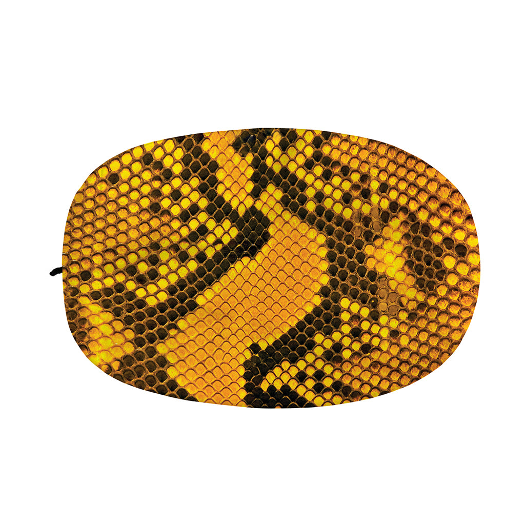 Yellow And Black Snakeskin Print Car Side Mirror Covers