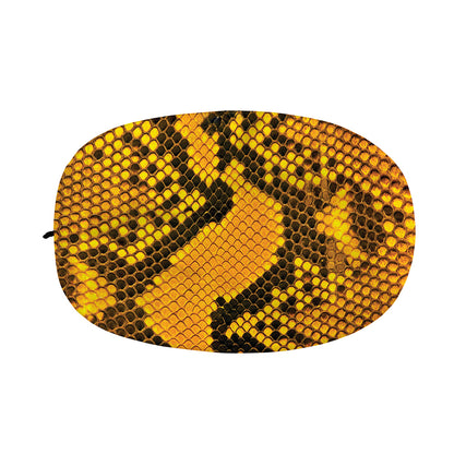 Yellow And Black Snakeskin Print Car Side Mirror Covers