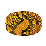 Yellow And Black Snakeskin Print Car Side Mirror Covers