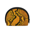Yellow And Black Snakeskin Print Coin Purse